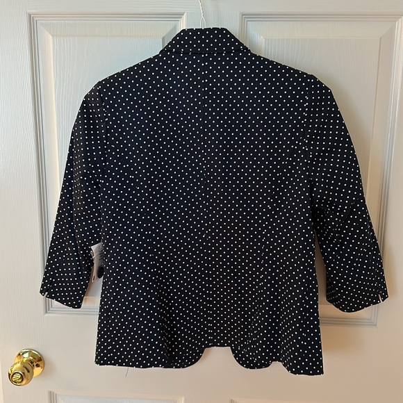 Navy polkadot blazer - Picture 2 of 3